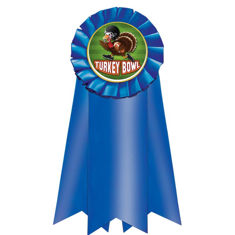 7" JUMBO BLUE MYLAR ROSETTE