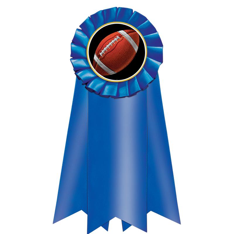 7" JUMBO BLUE MYLAR ROSETTE