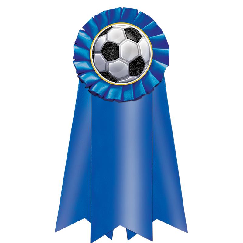 7" JUMBO BLUE MYLAR ROSETTE