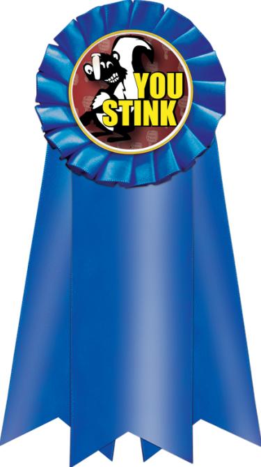 Jumbo Blue Rosette Fantasy Baseball Ribbon