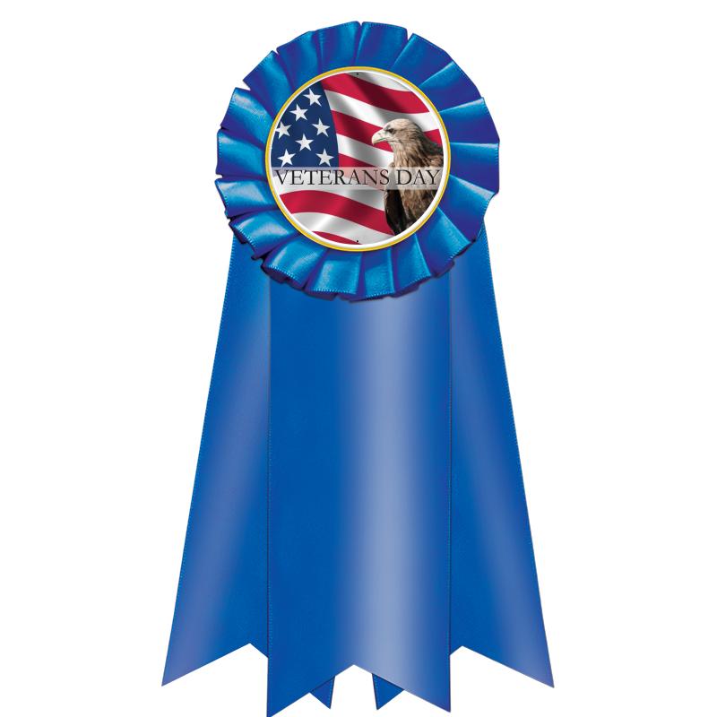 7" JUMBO BLUE MYLAR ROSETTE