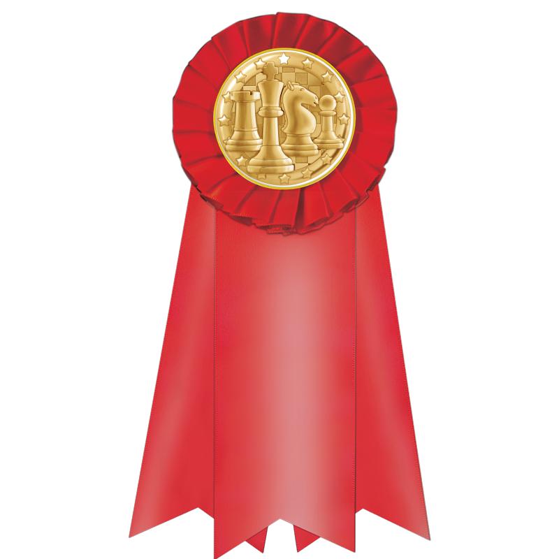 7" JUMBO RED MYLAR ROSETTE