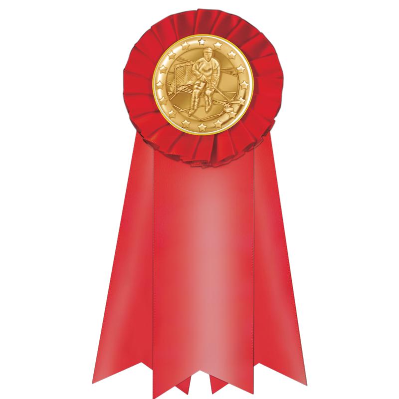 7" JUMBO RED MYLAR ROSETTE