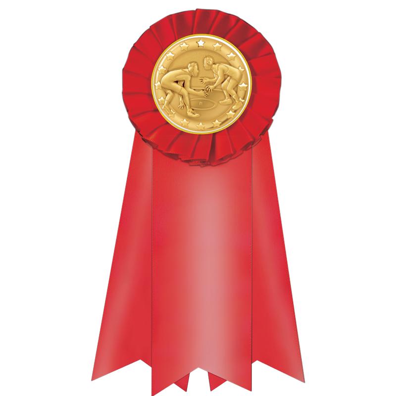7" JUMBO RED MYLAR ROSETTE