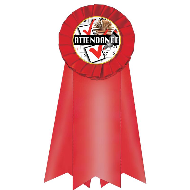 7" JUMBO RED MYLAR ROSETTE