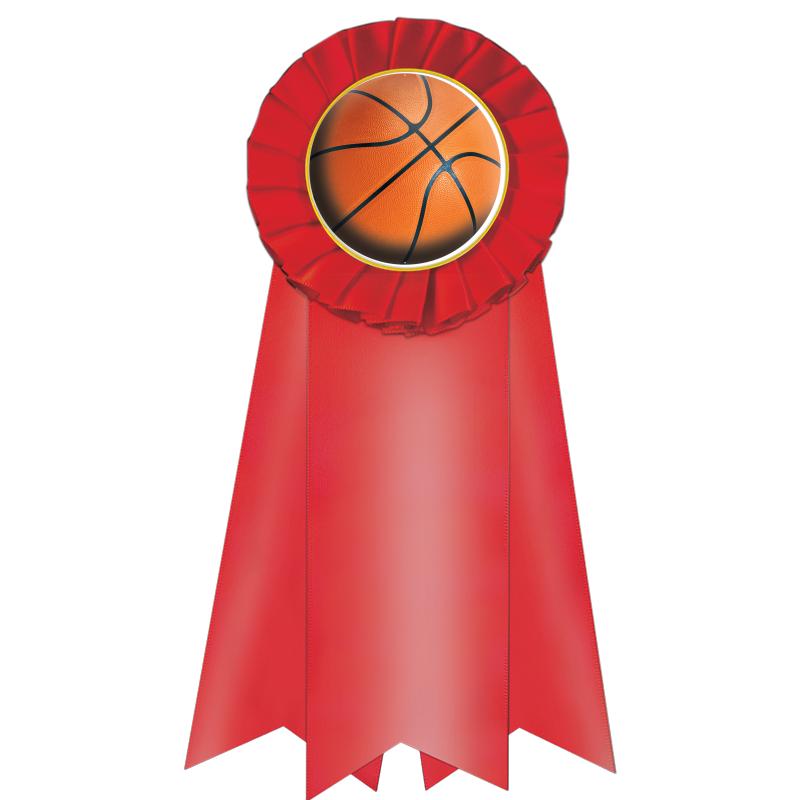 7" JUMBO RED MYLAR ROSETTE