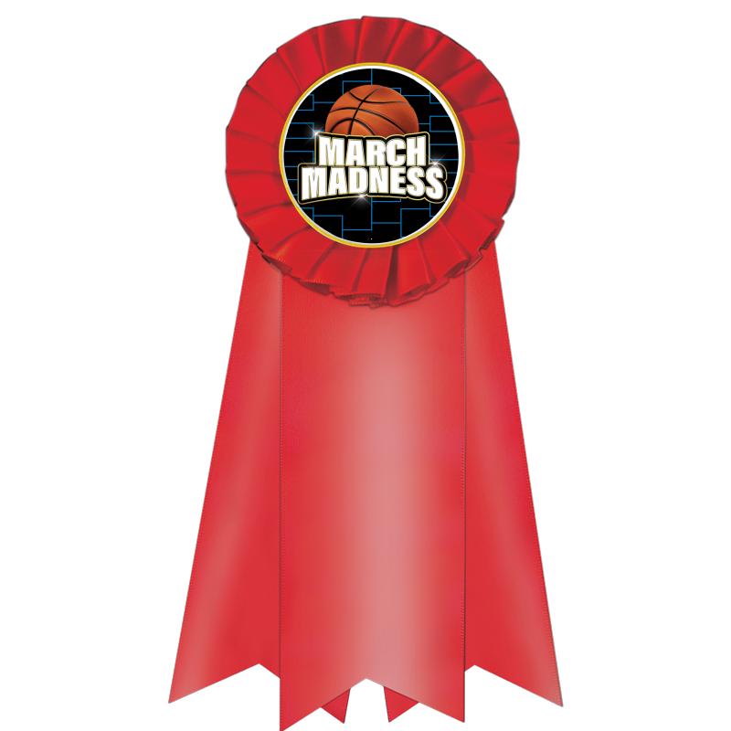 7" JUMBO RED MYLAR ROSETTE