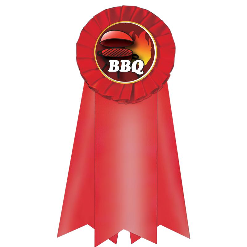 7" JUMBO RED MYLAR ROSETTE