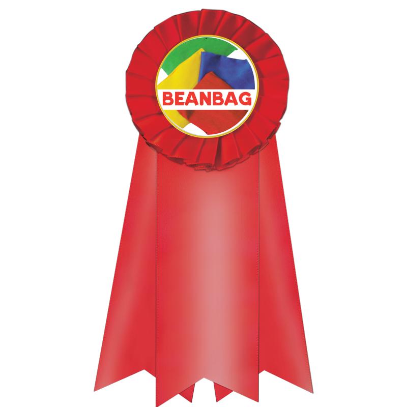 7" JUMBO RED MYLAR ROSETTE