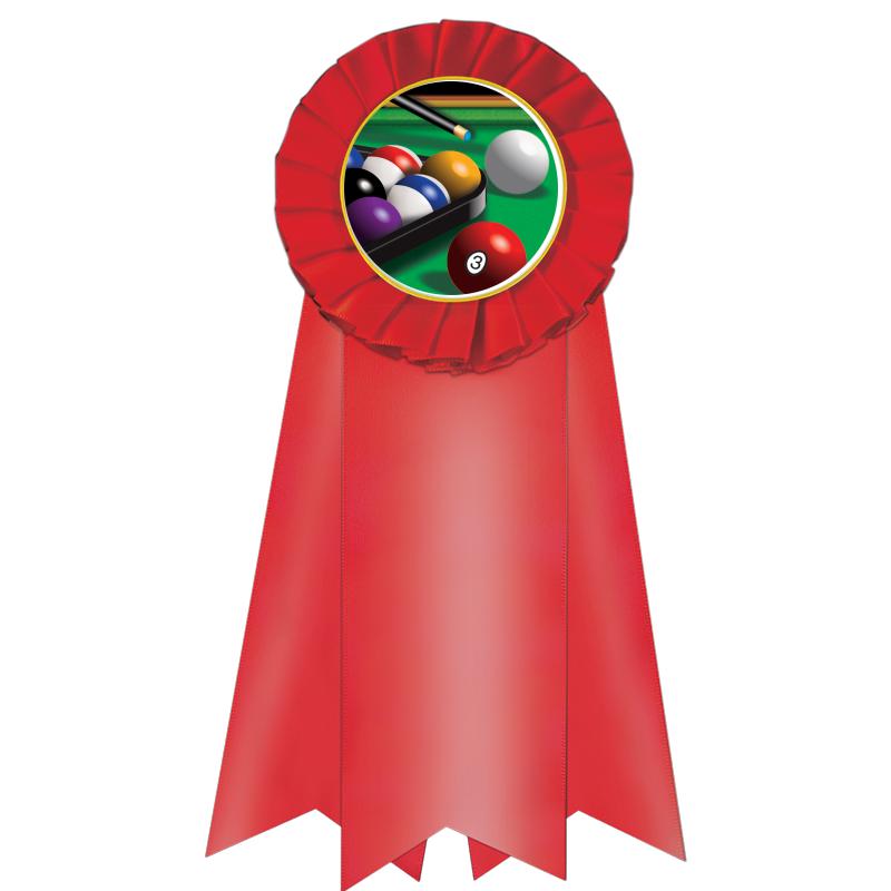 7" JUMBO RED MYLAR ROSETTE