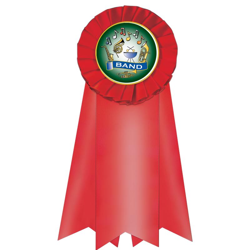7" JUMBO RED MYLAR ROSETTE