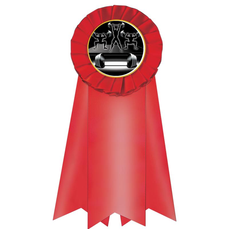 7" JUMBO RED MYLAR ROSETTE