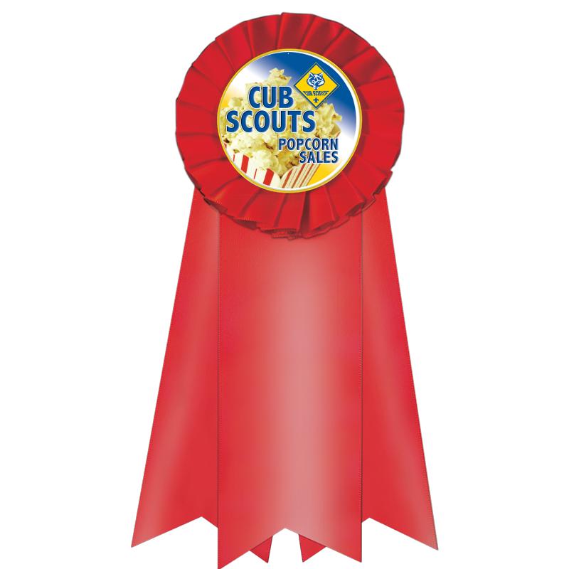 7" JUMBO RED MYLAR ROSETTE