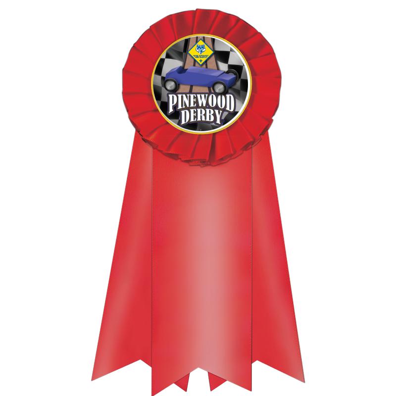 7" JUMBO RED MYLAR ROSETTE