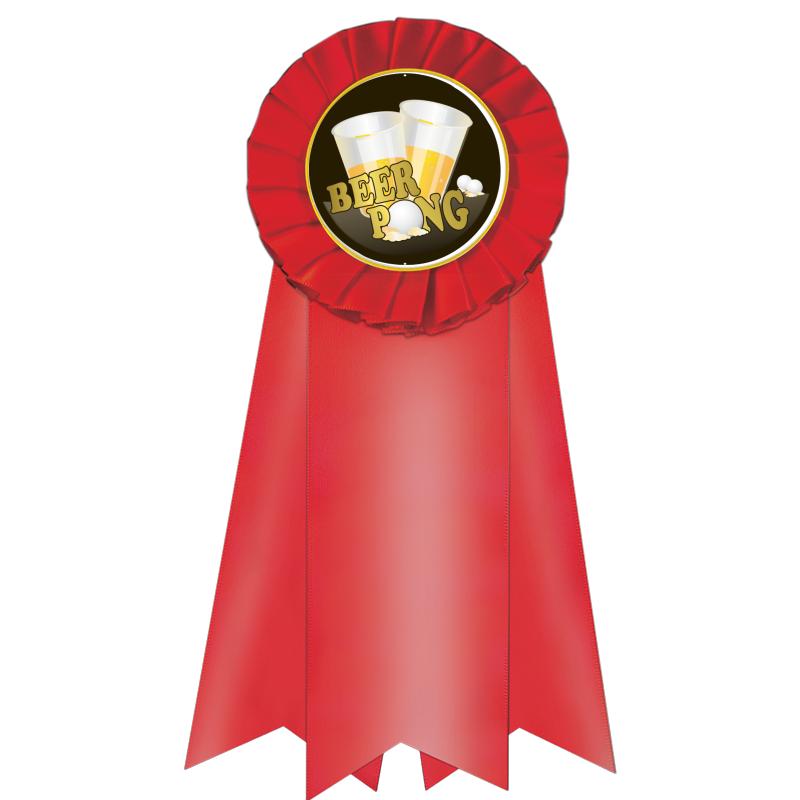 7" JUMBO RED MYLAR ROSETTE