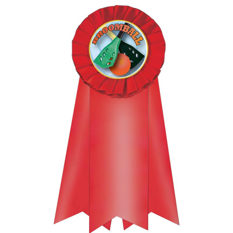 7" JUMBO RED MYLAR ROSETTE