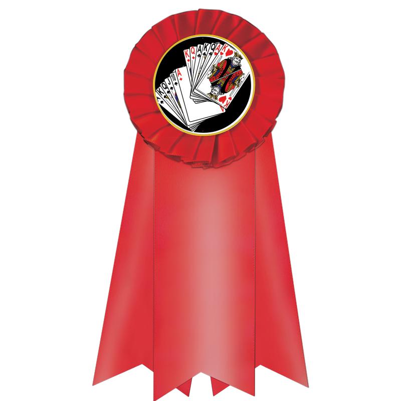 7" JUMBO RED MYLAR ROSETTE