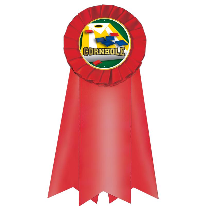 7" JUMBO RED MYLAR ROSETTE