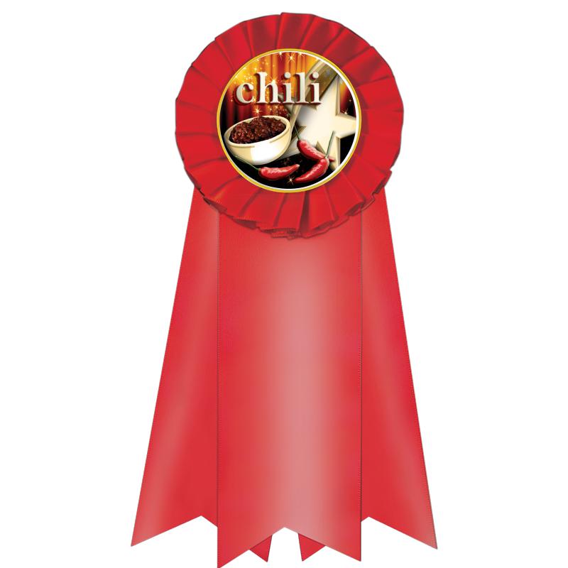 7" JUMBO RED MYLAR ROSETTE