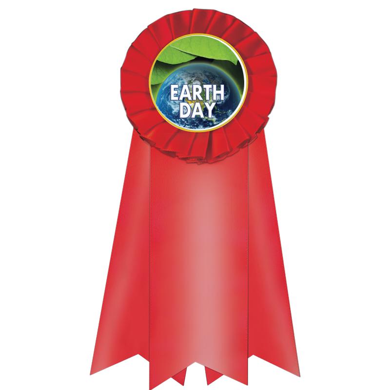 7" JUMBO RED MYLAR ROSETTE