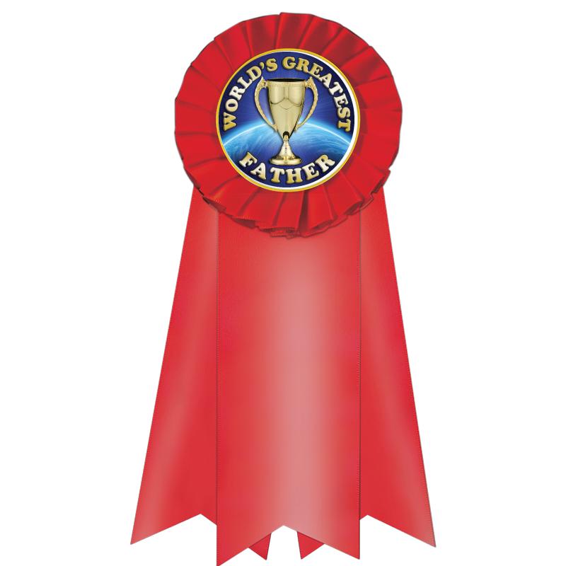 7" JUMBO RED MYLAR ROSETTE
