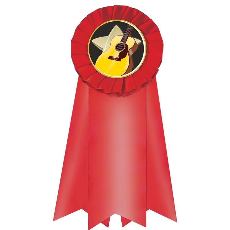 7" JUMBO RED MYLAR ROSETTE