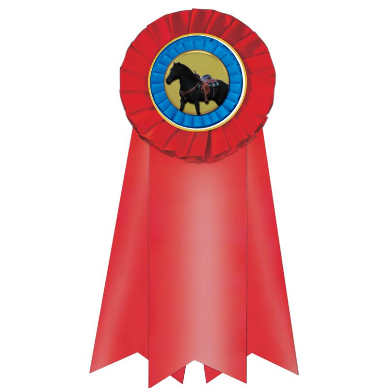 7" JUMBO RED MYLAR ROSETTE