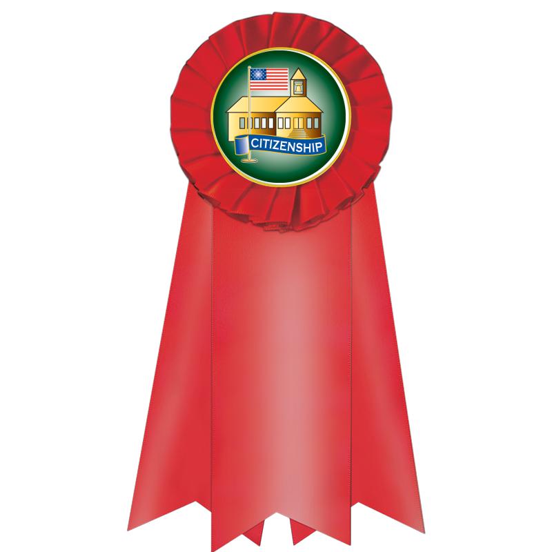 7" JUMBO RED MYLAR ROSETTE