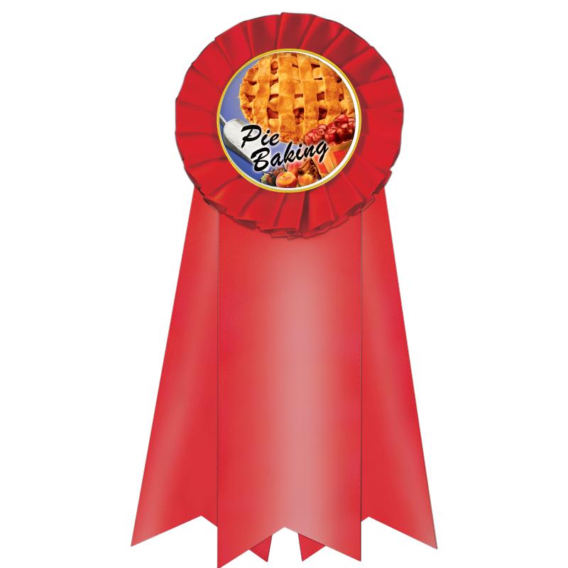 7" JUMBO RED MYLAR ROSETTE