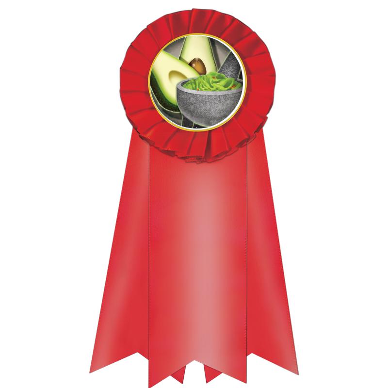 7" JUMBO RED MYLAR ROSETTE