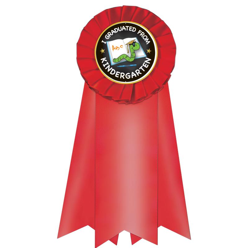 7" JUMBO RED MYLAR ROSETTE