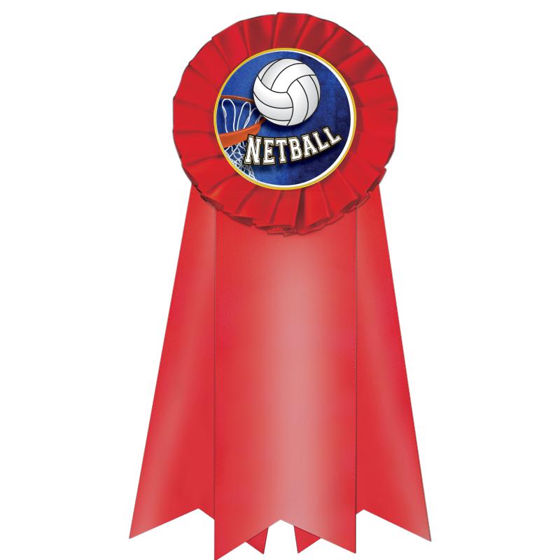 7" JUMBO RED MYLAR ROSETTE