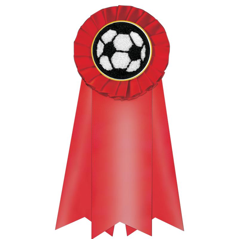 7" JUMBO RED MYLAR ROSETTE