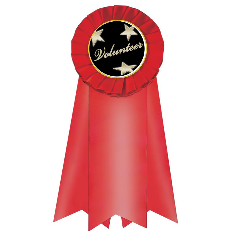 7" JUMBO RED MYLAR ROSETTE