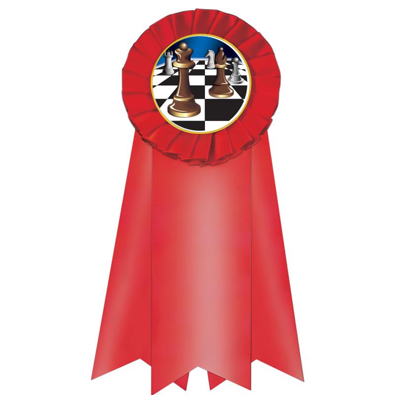 7" JUMBO RED MYLAR ROSETTE