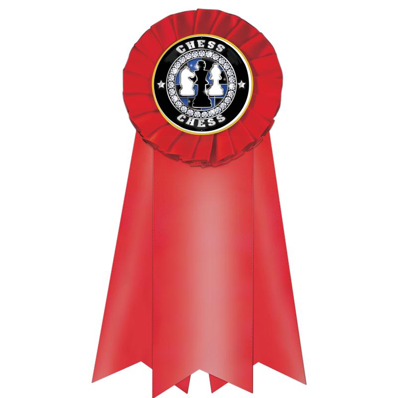 7" JUMBO RED MYLAR ROSETTE