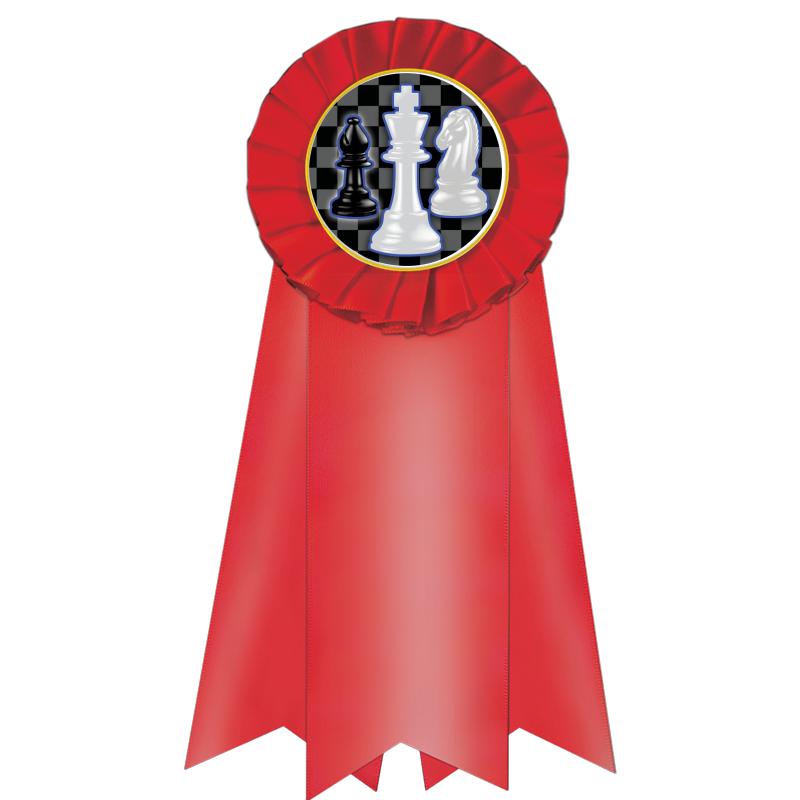 7" JUMBO RED MYLAR ROSETTE