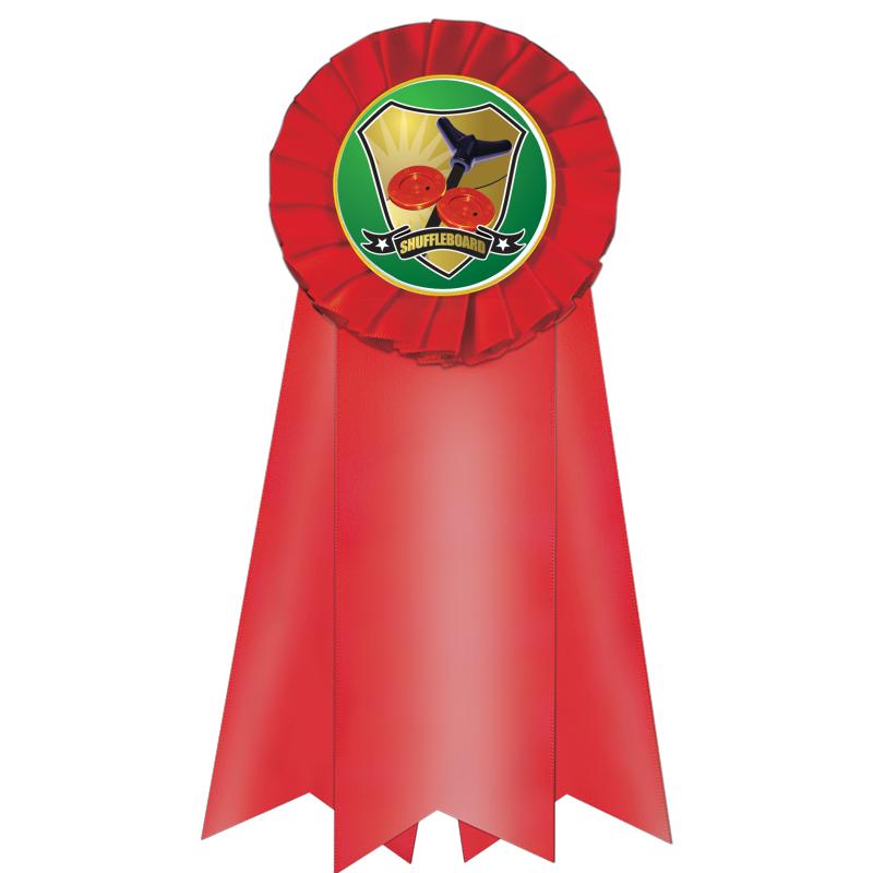 7" JUMBO RED MYLAR ROSETTE