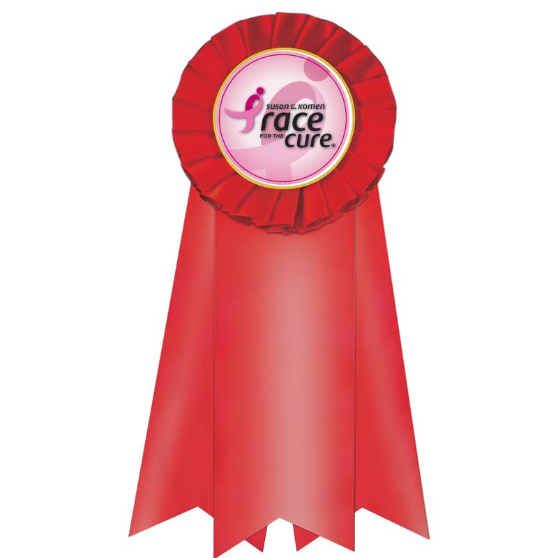 7" JUMBO RED MYLAR ROSETTE