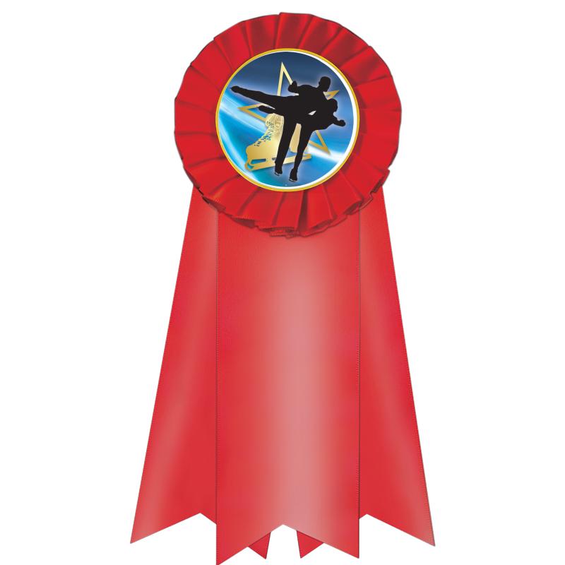 7" JUMBO RED MYLAR ROSETTE