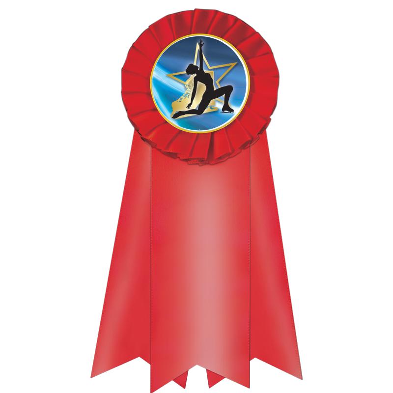 7" JUMBO RED MYLAR ROSETTE