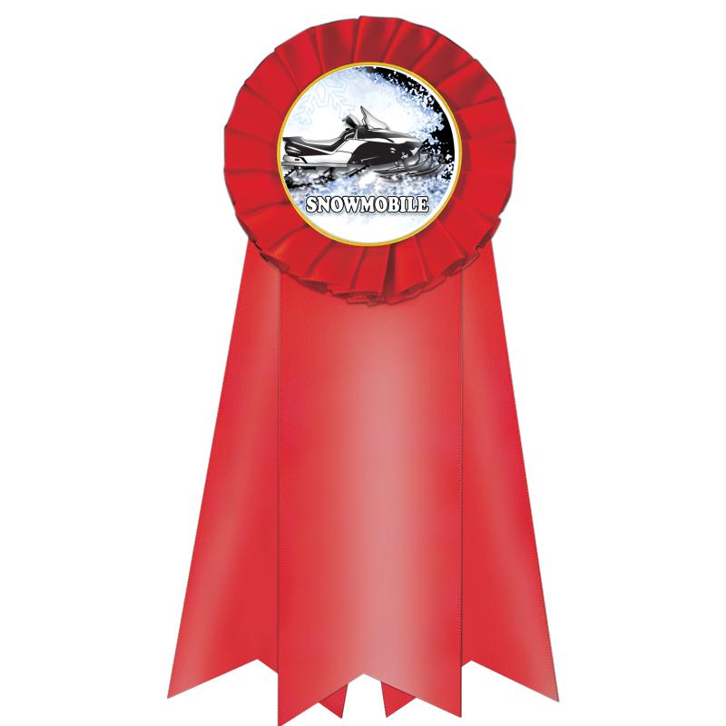 7" JUMBO RED MYLAR ROSETTE