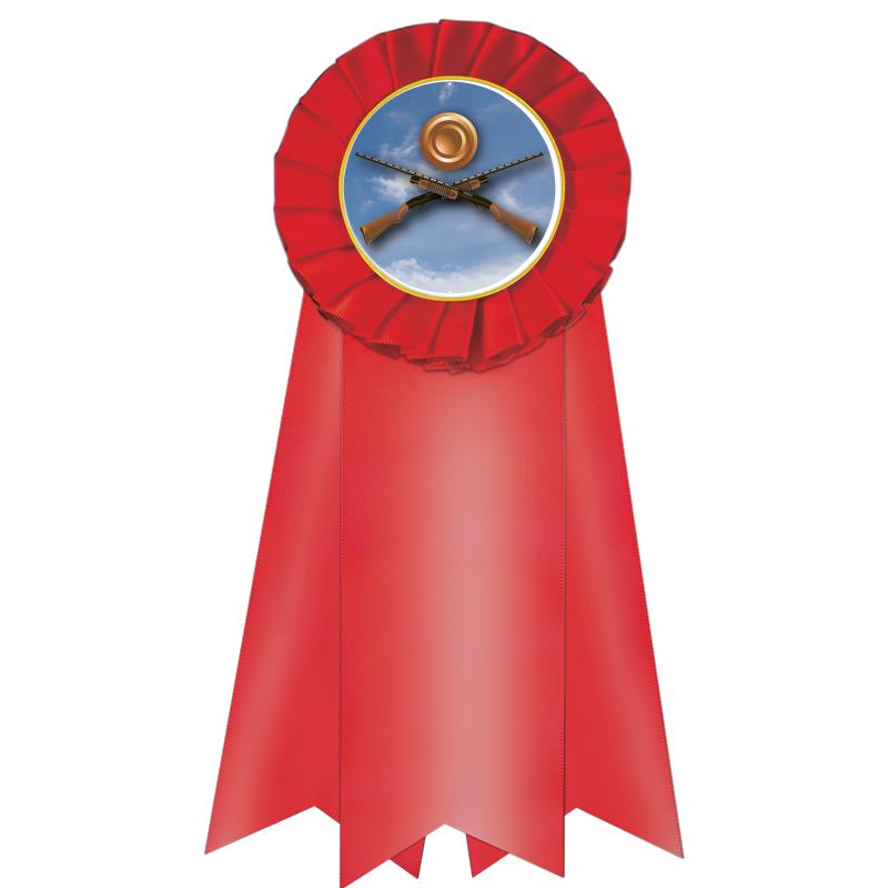 7" JUMBO RED MYLAR ROSETTE