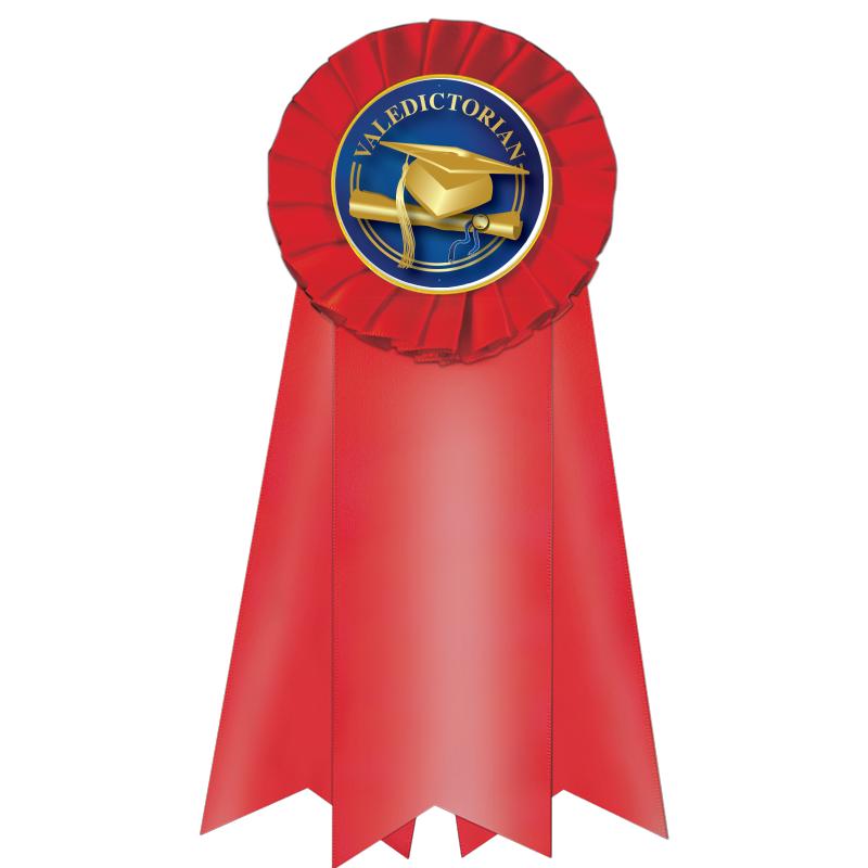 7" JUMBO RED MYLAR ROSETTE