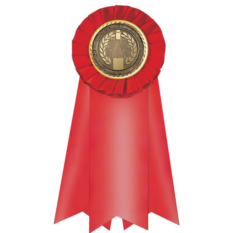 7" JUMBO RED MYLAR ROSETTE