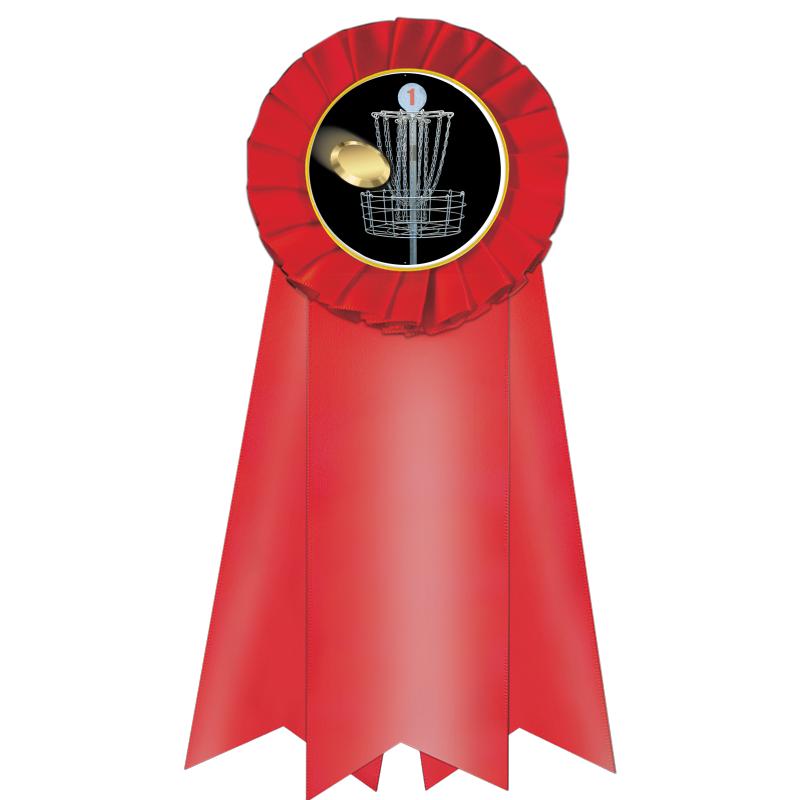 7" JUMBO RED MYLAR ROSETTE