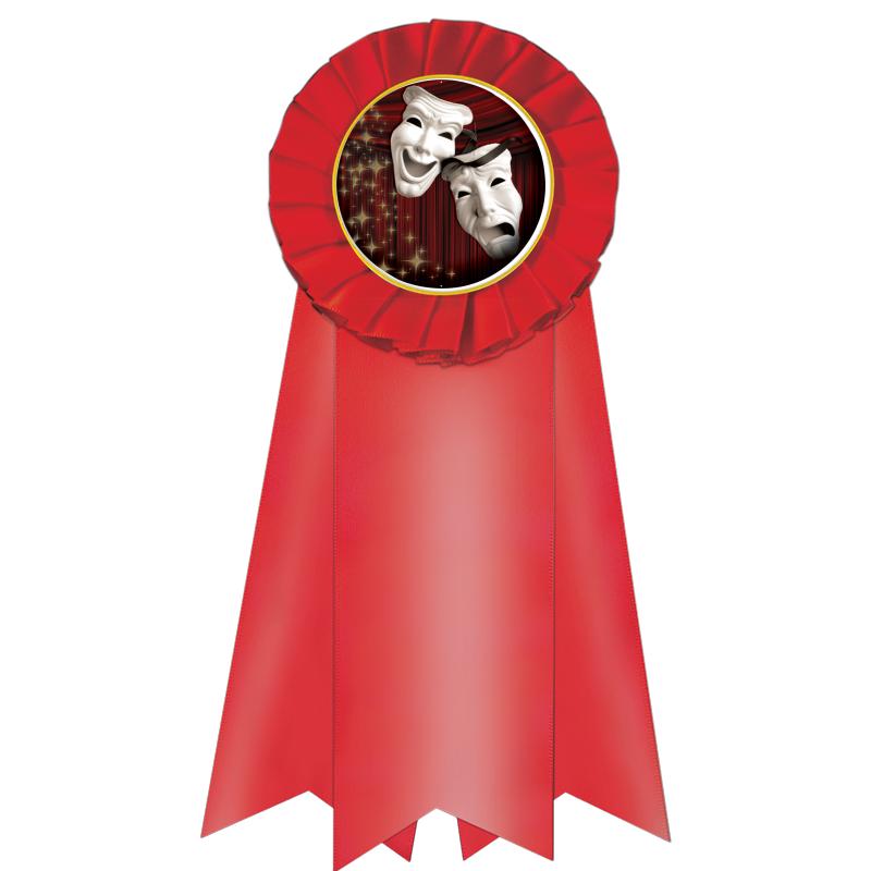 7" JUMBO RED MYLAR ROSETTE