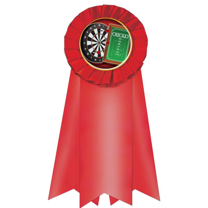 7" JUMBO RED MYLAR ROSETTE