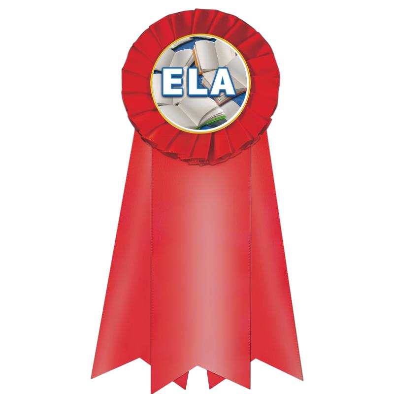7" JUMBO RED MYLAR ROSETTE