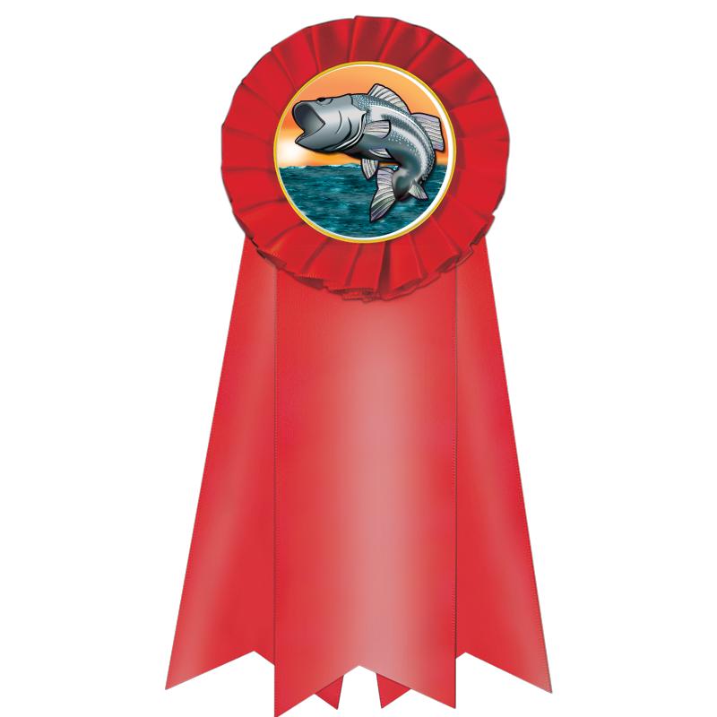 7" JUMBO RED MYLAR ROSETTE